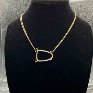 Guc gold Sandra necklace  frame open prongs